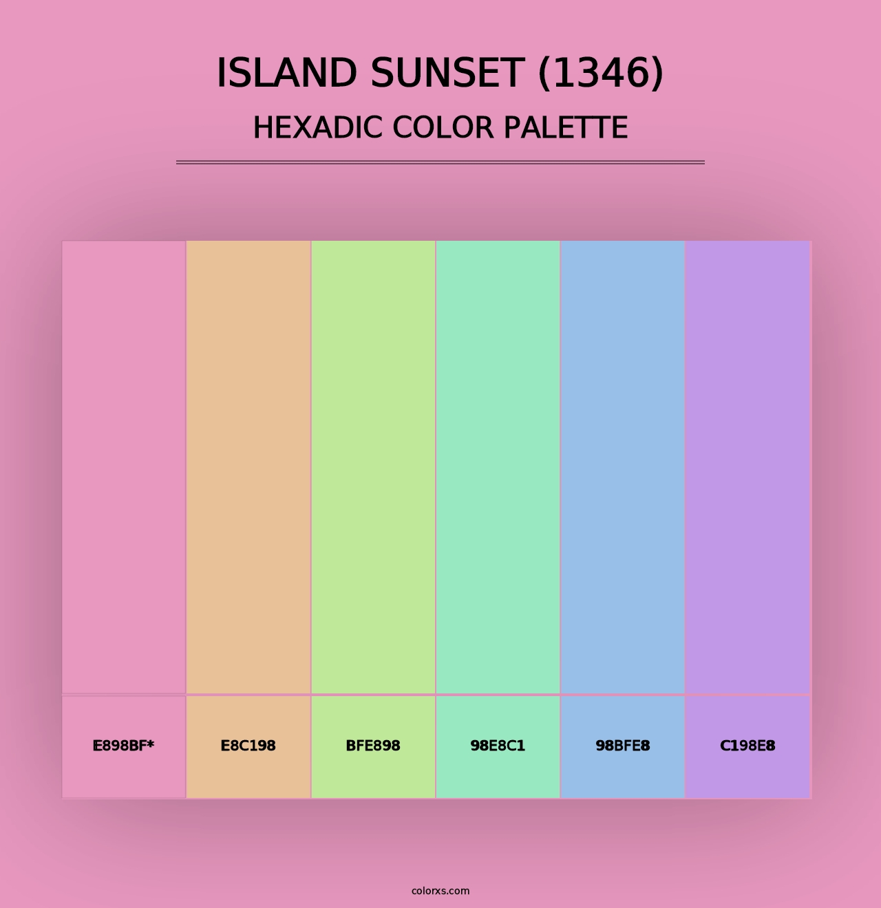 Island Sunset (1346) - Hexadic Color Palette