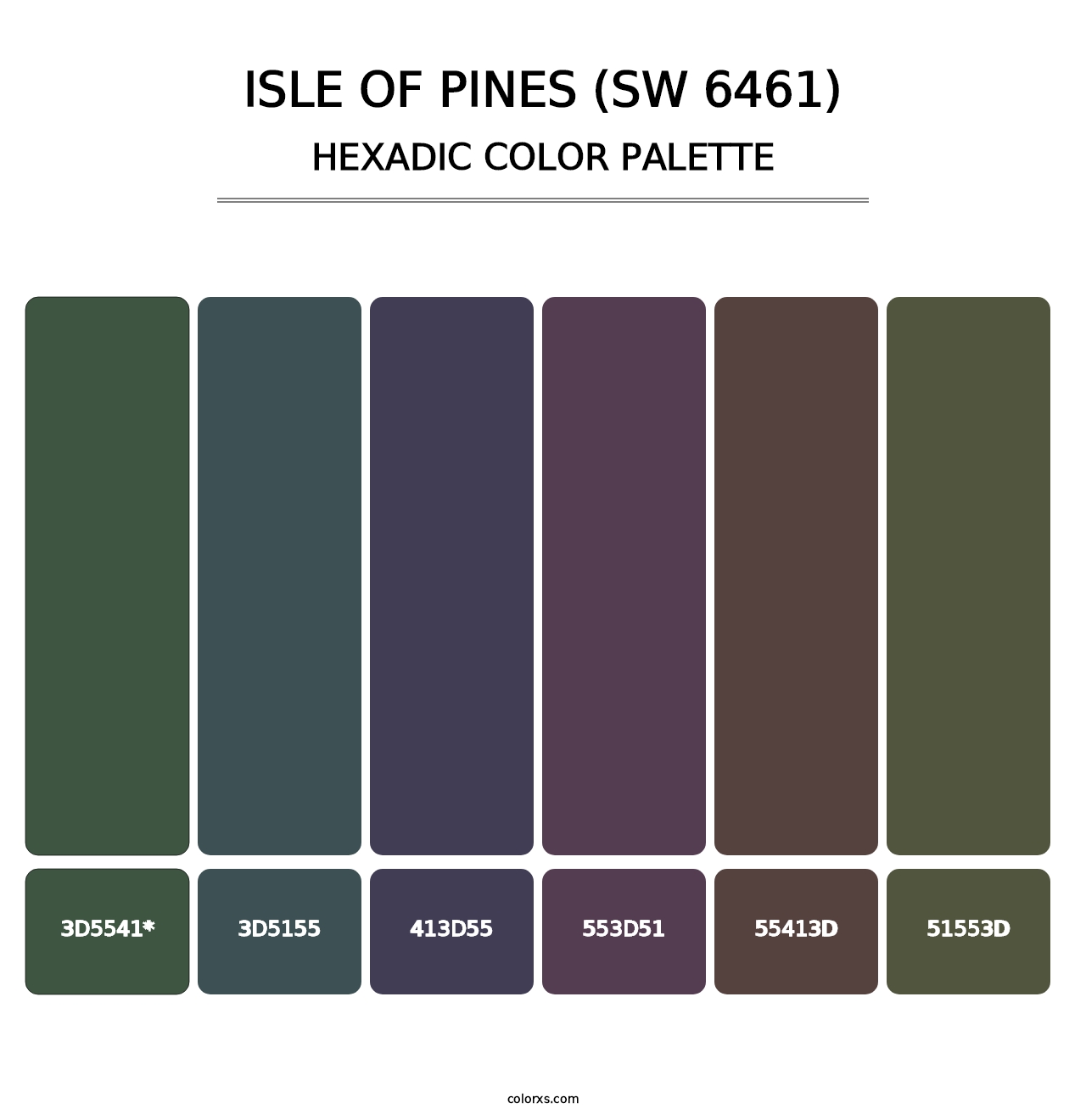 Isle of Pines (SW 6461) - Hexadic Color Palette