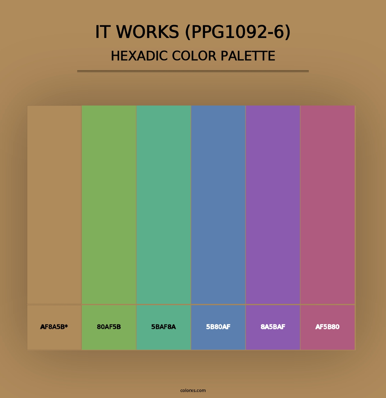 It Works (PPG1092-6) - Hexadic Color Palette