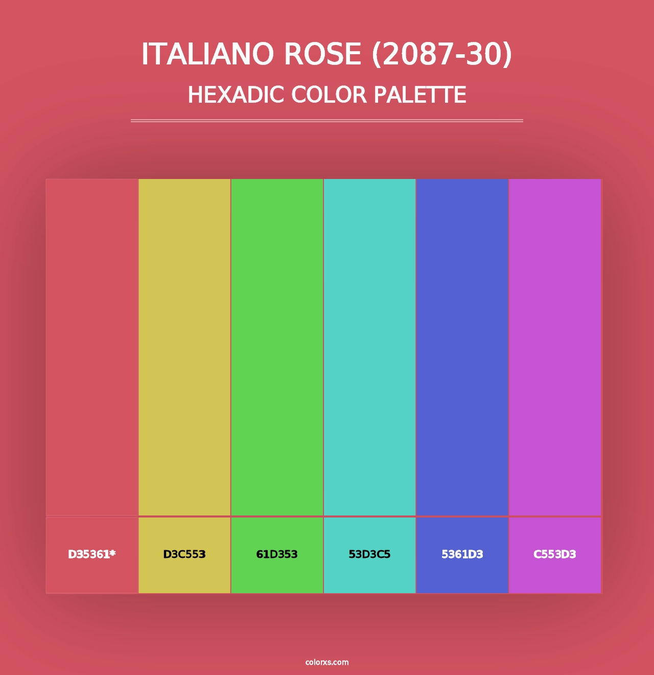 Italiano Rose (2087-30) - Hexadic Color Palette