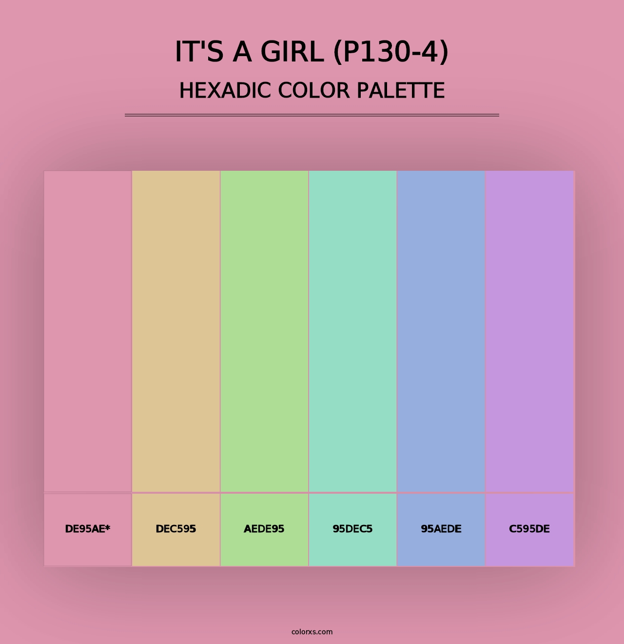 It'S A Girl (P130-4) - Hexadic Color Palette