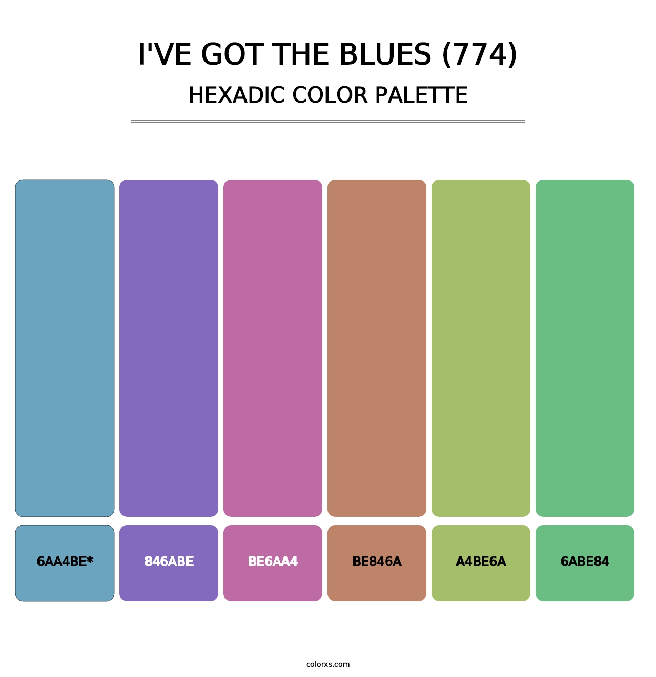 I've Got the Blues (774) - Hexadic Color Palette