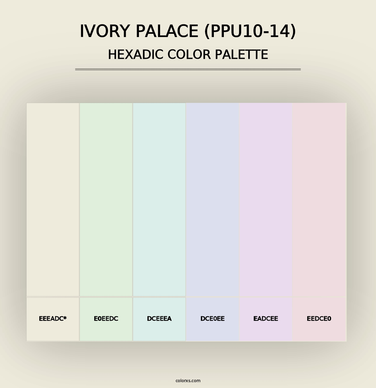 Ivory Palace (PPU10-14) - Hexadic Color Palette