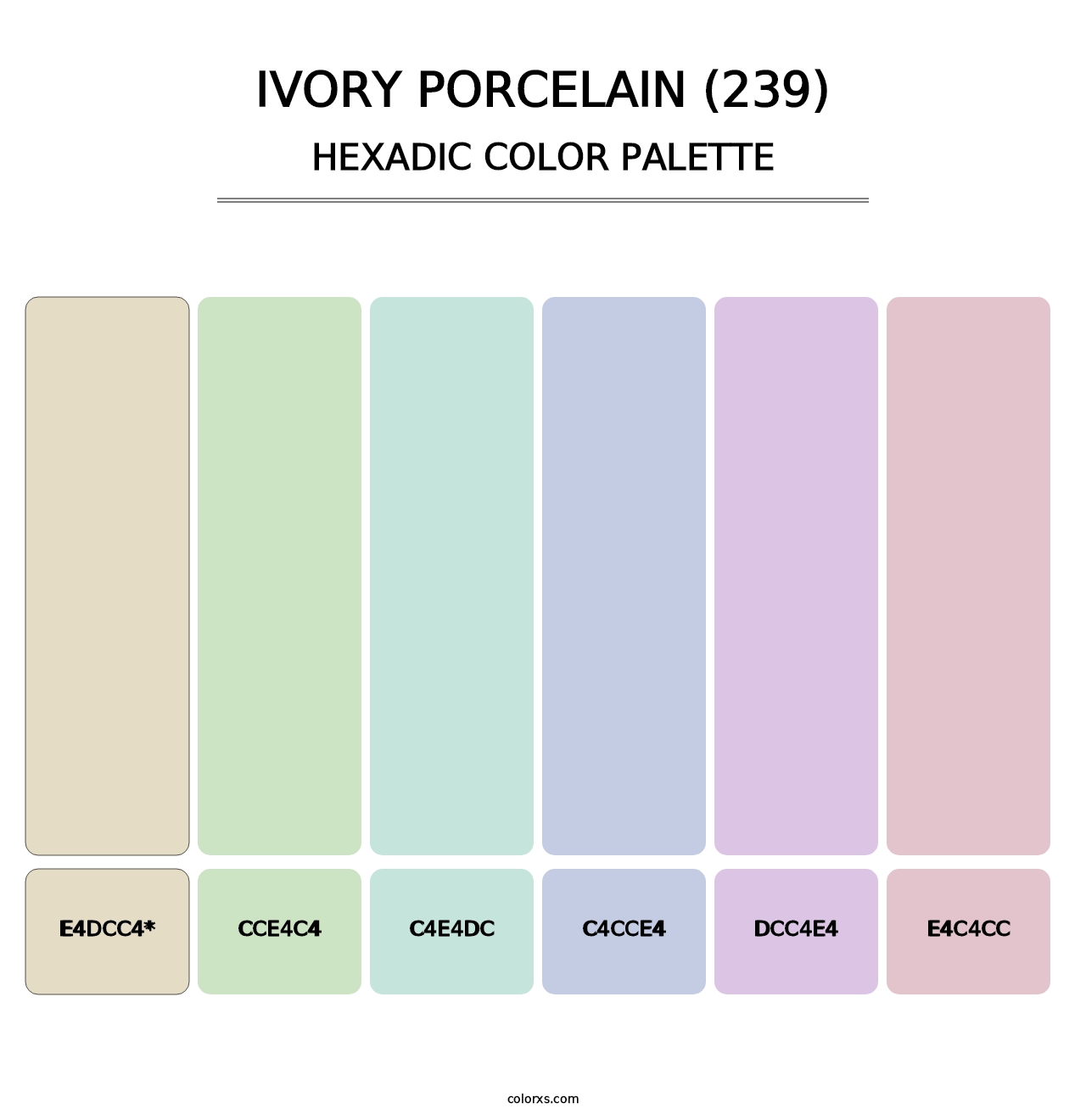 Ivory Porcelain (239) - Hexadic Color Palette