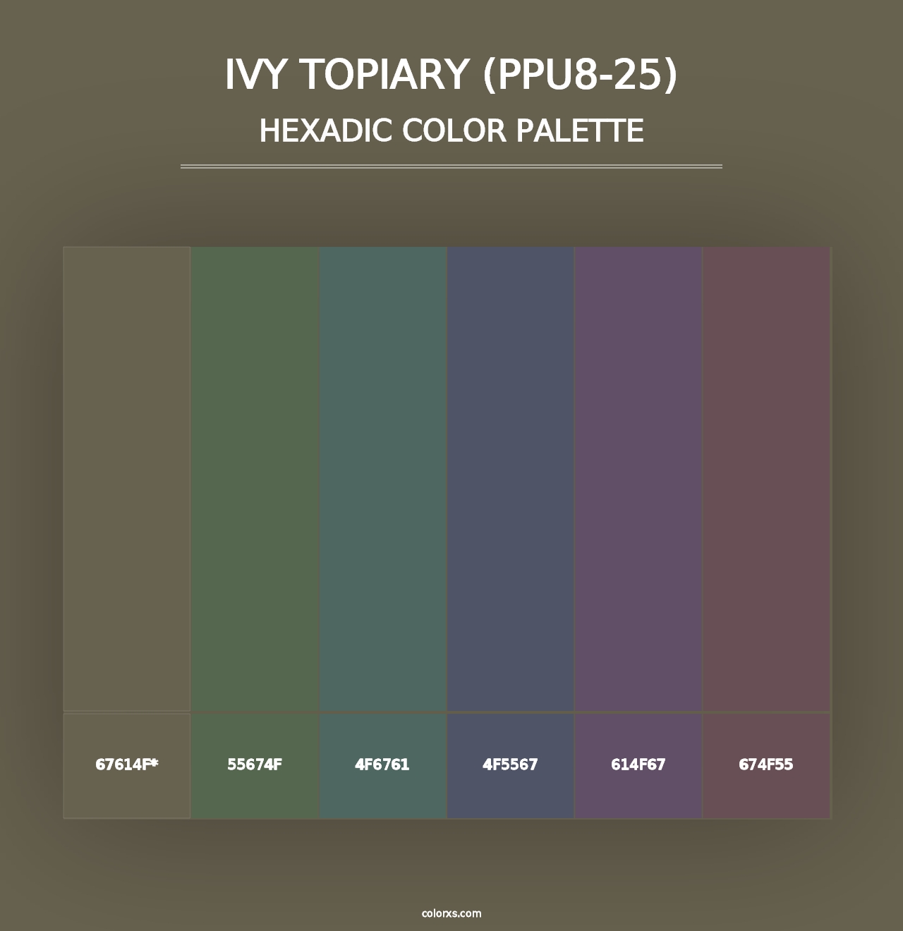 Ivy Topiary (PPU8-25) - Hexadic Color Palette