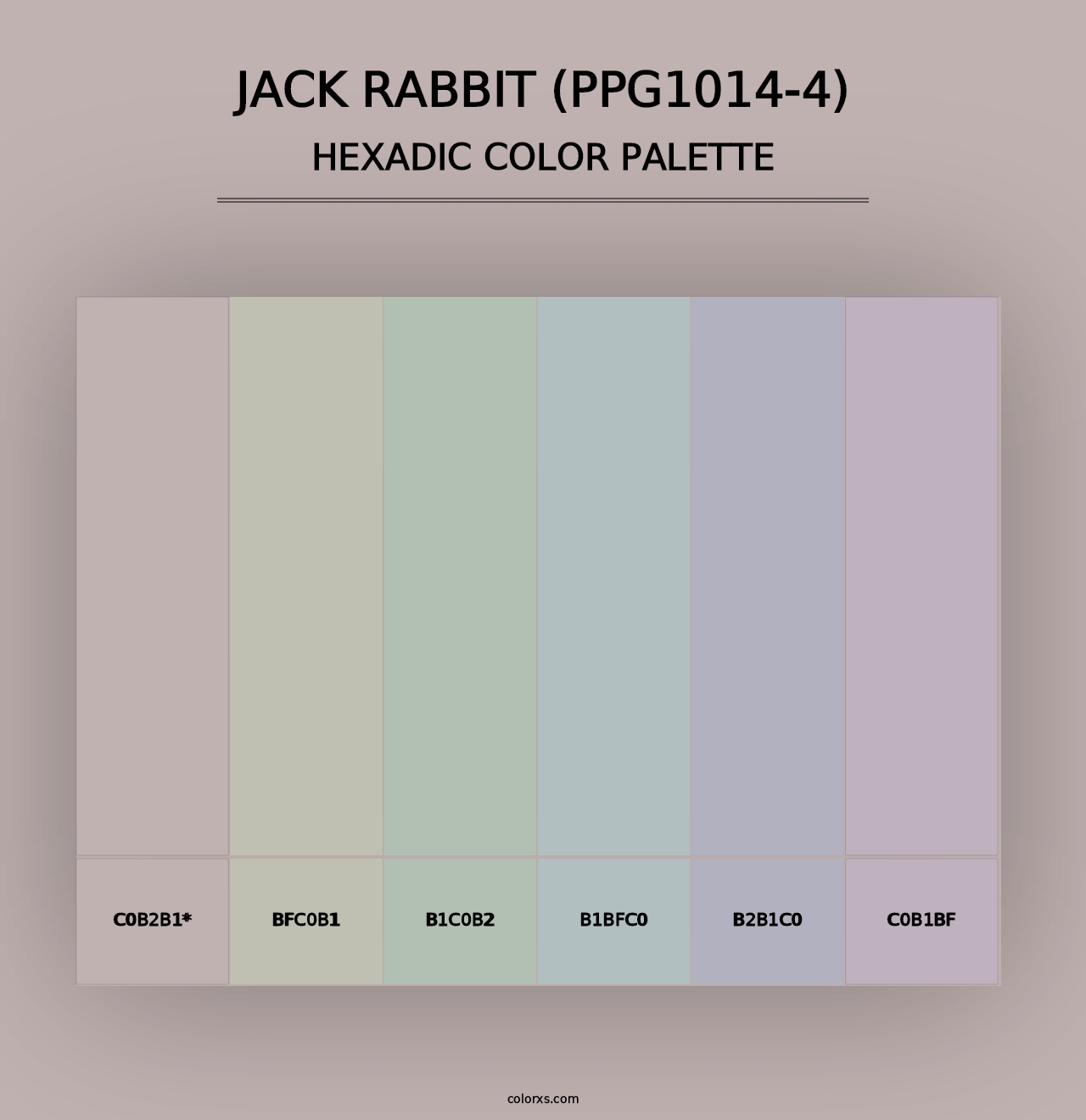 Jack Rabbit (PPG1014-4) - Hexadic Color Palette