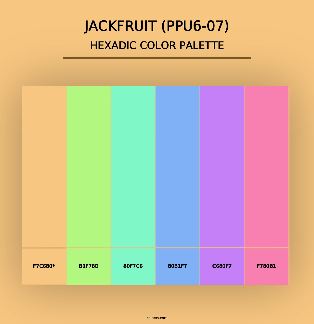 Jackfruit (PPU6-07) - Hexadic Color Palette