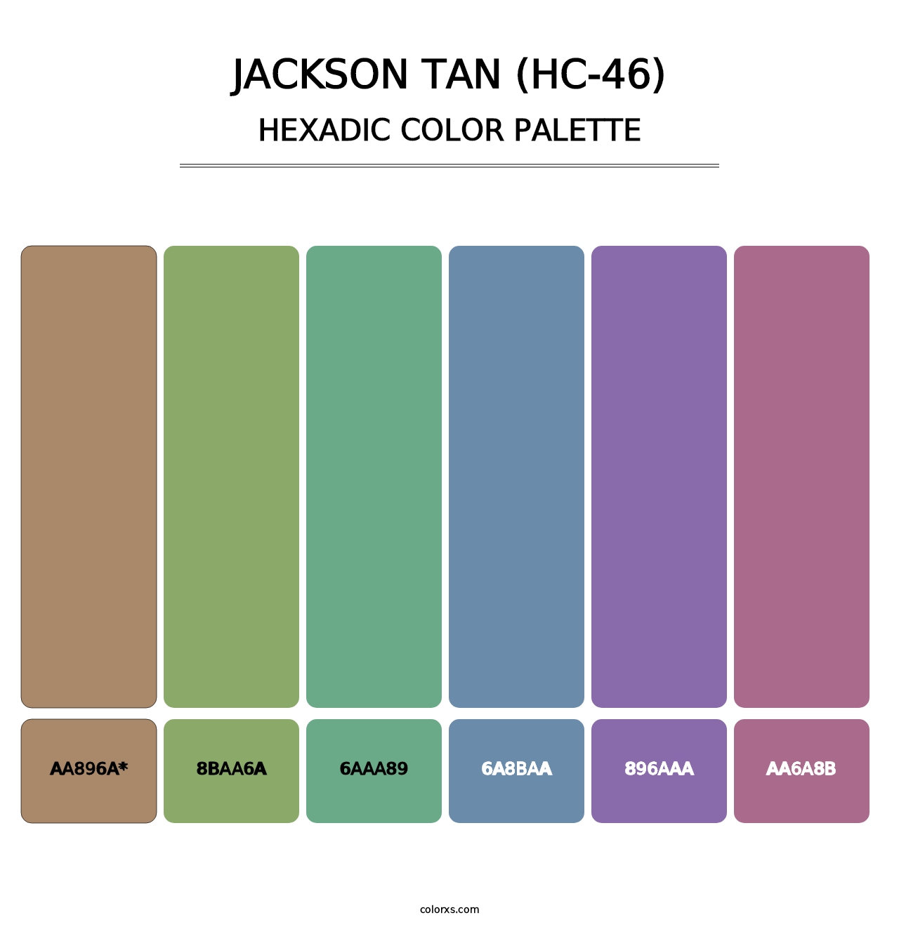 Jackson Tan (HC-46) - Hexadic Color Palette