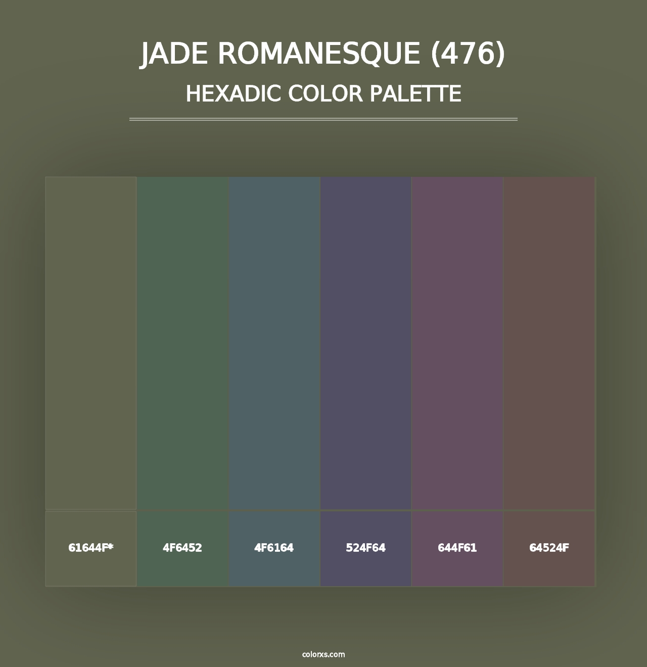 Jade Romanesque (476) - Hexadic Color Palette