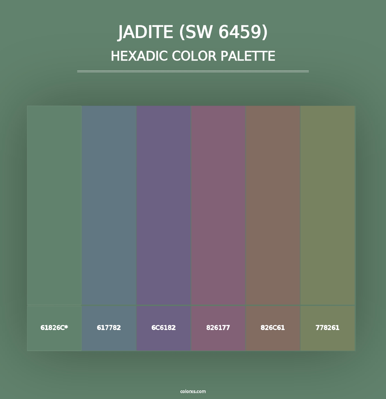 Jadite (SW 6459) - Hexadic Color Palette