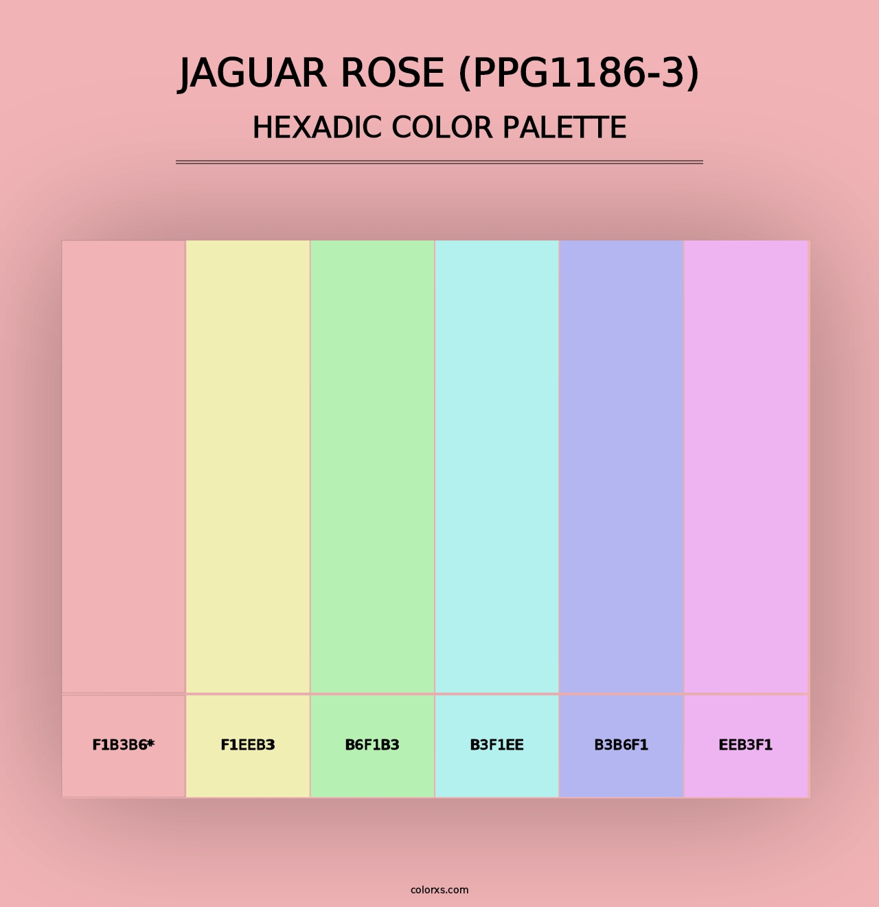 Jaguar Rose (PPG1186-3) - Hexadic Color Palette