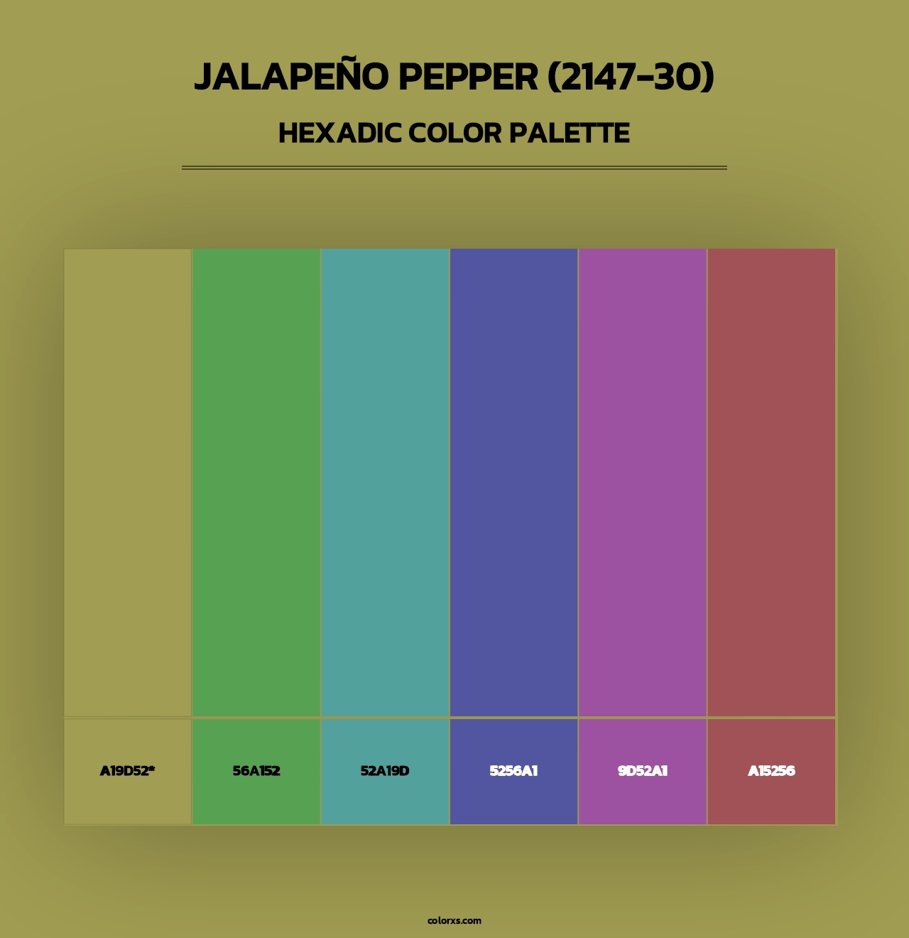 Jalapeño Pepper (2147-30) - Hexadic Color Palette