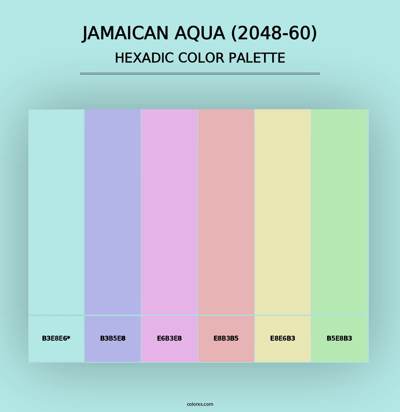 Jamaican Aqua (2048-60) - Hexadic Color Palette