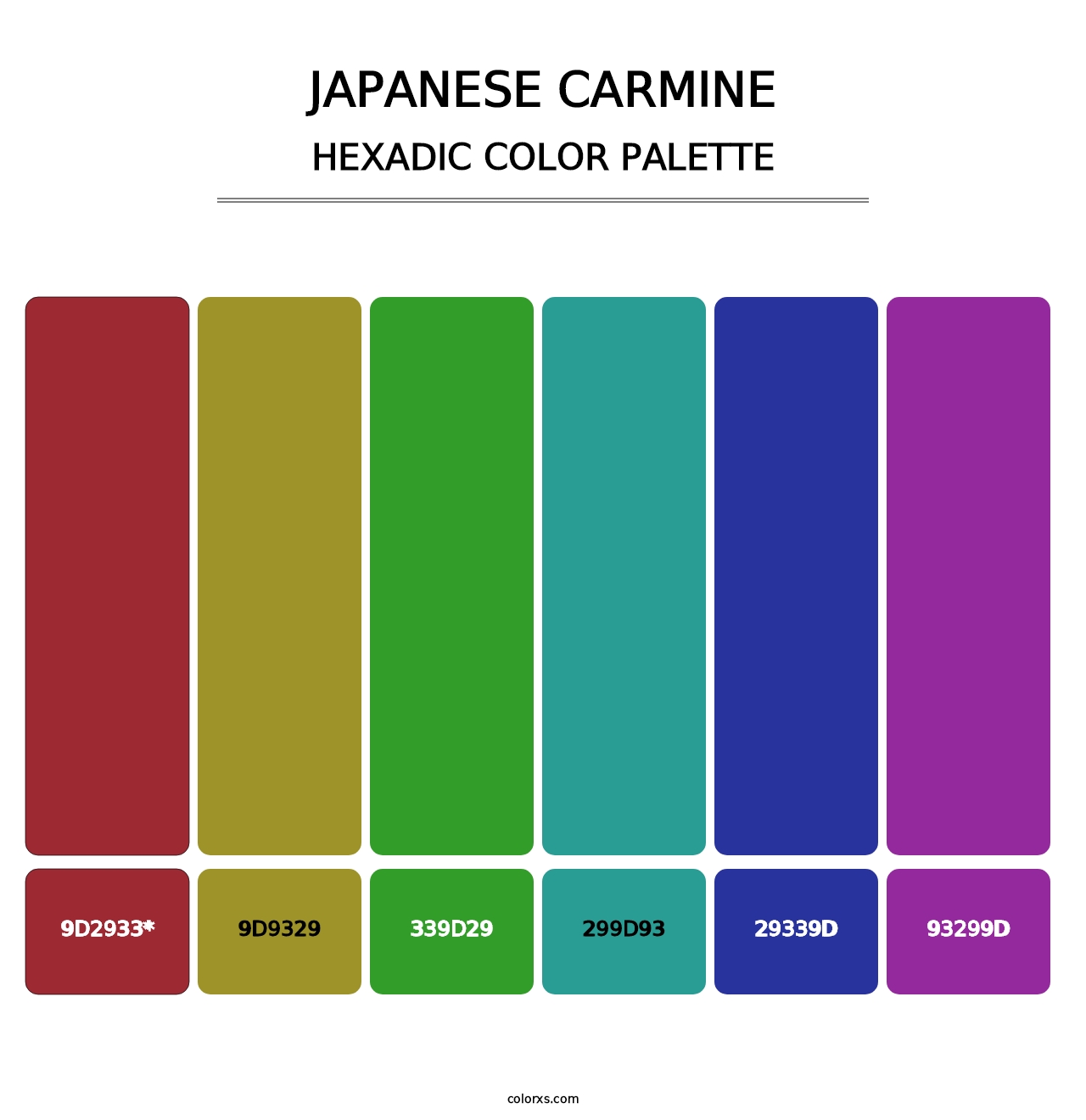 Japanese Carmine - Hexadic Color Palette