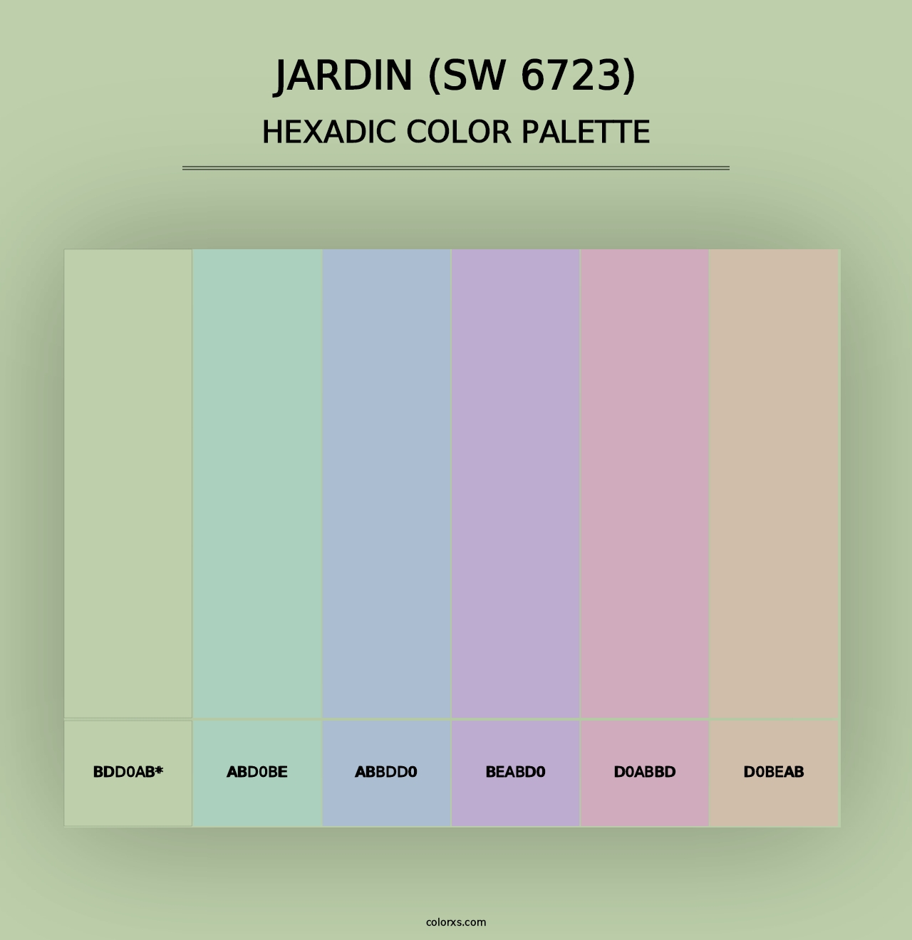 Jardin (SW 6723) - Hexadic Color Palette