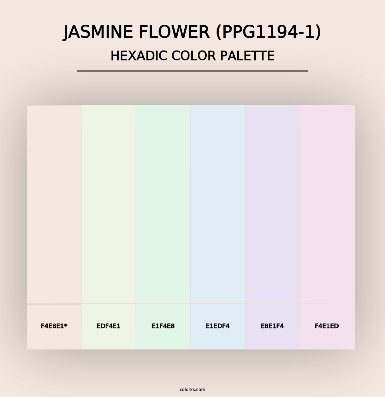 Jasmine Flower (PPG1194-1) - Hexadic Color Palette