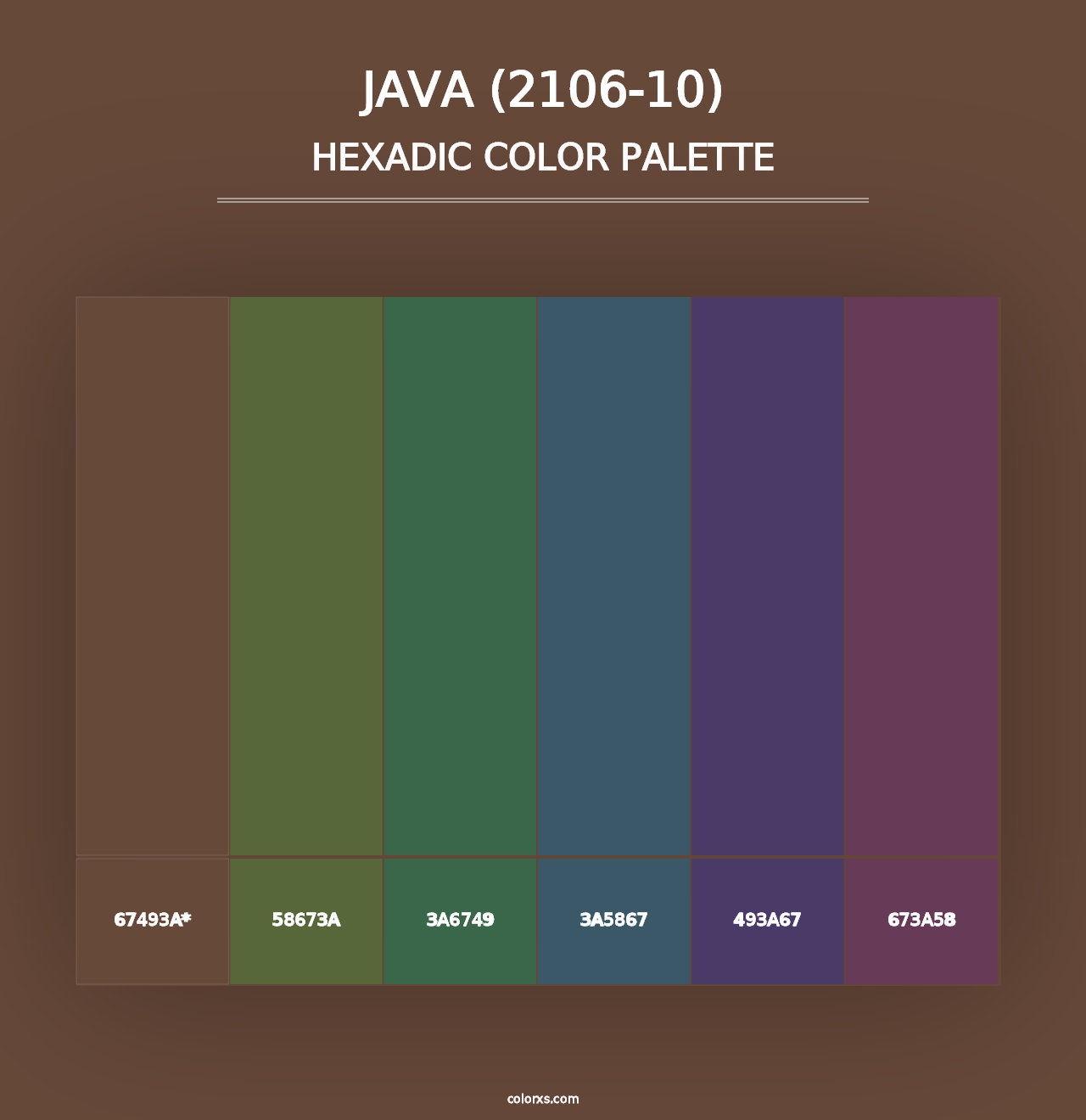 Java (2106-10) - Hexadic Color Palette