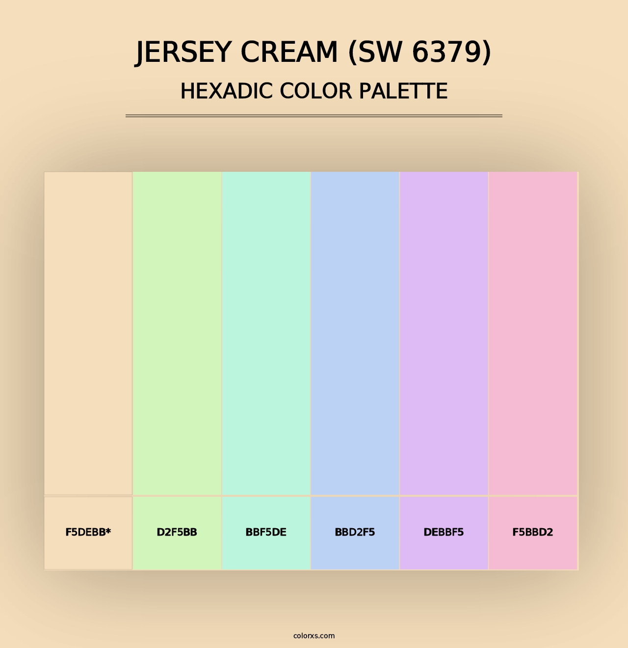 Jersey Cream (SW 6379) - Hexadic Color Palette