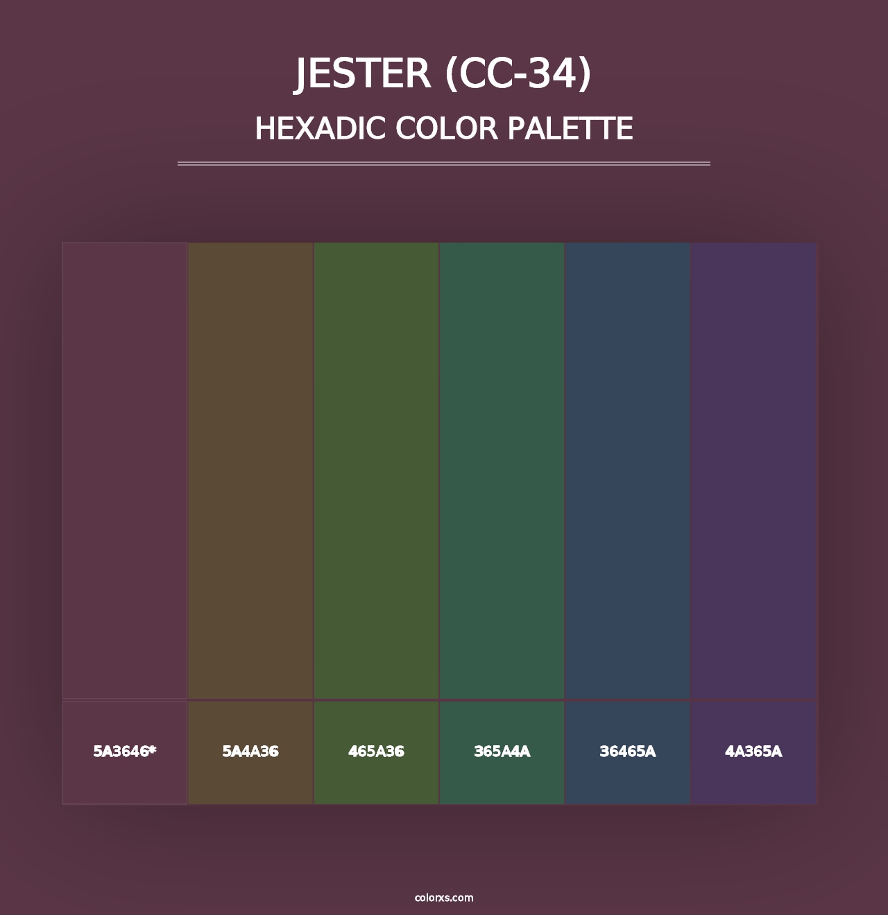 Jester (CC-34) - Hexadic Color Palette