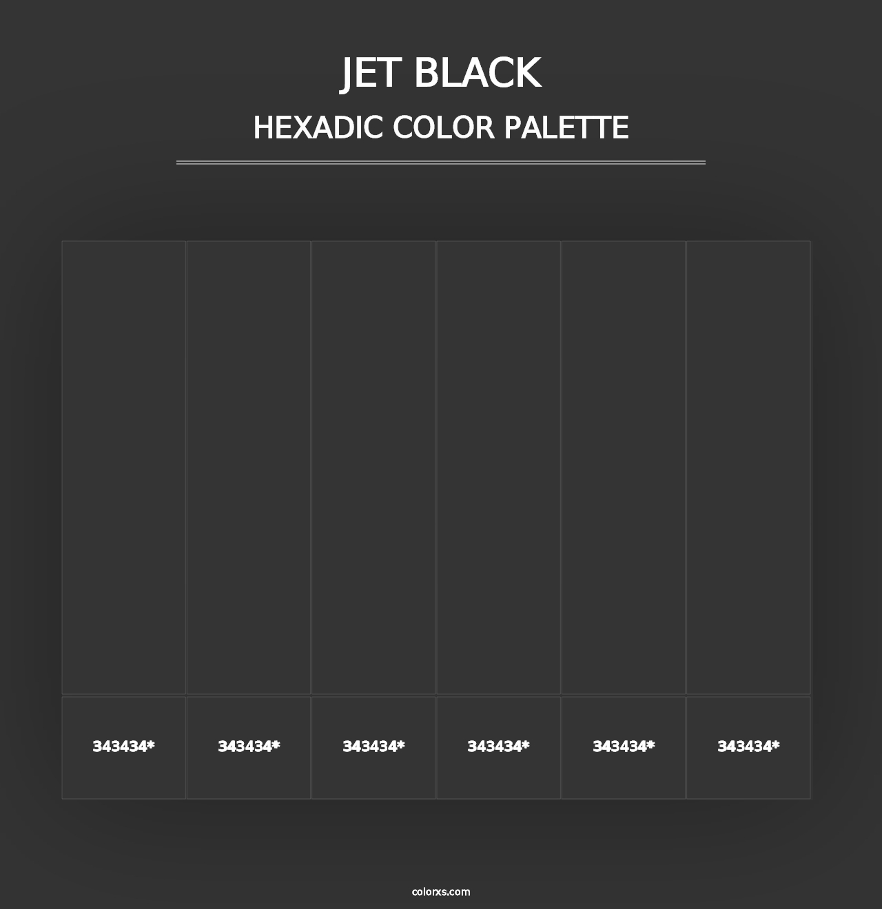 Jet Black - Hexadic Color Palette