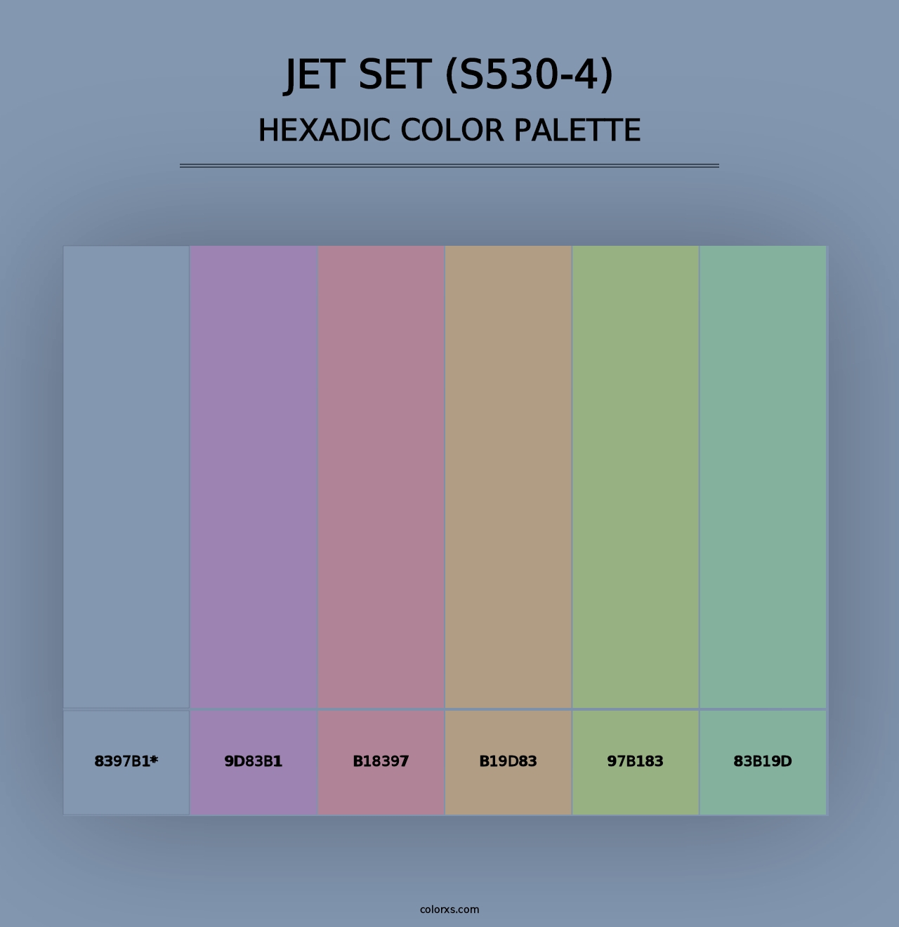 Jet Set (S530-4) - Hexadic Color Palette