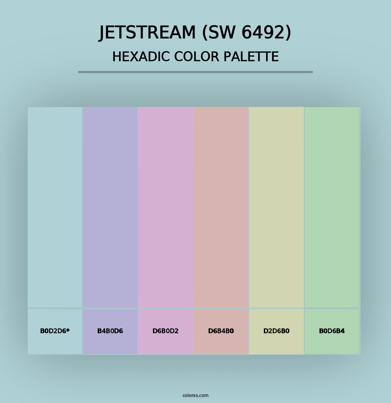 Jetstream (SW 6492) - Hexadic Color Palette