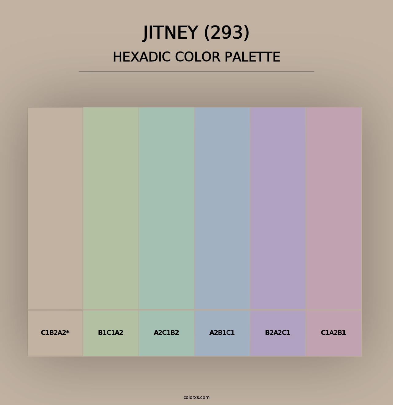 Jitney (293) - Hexadic Color Palette