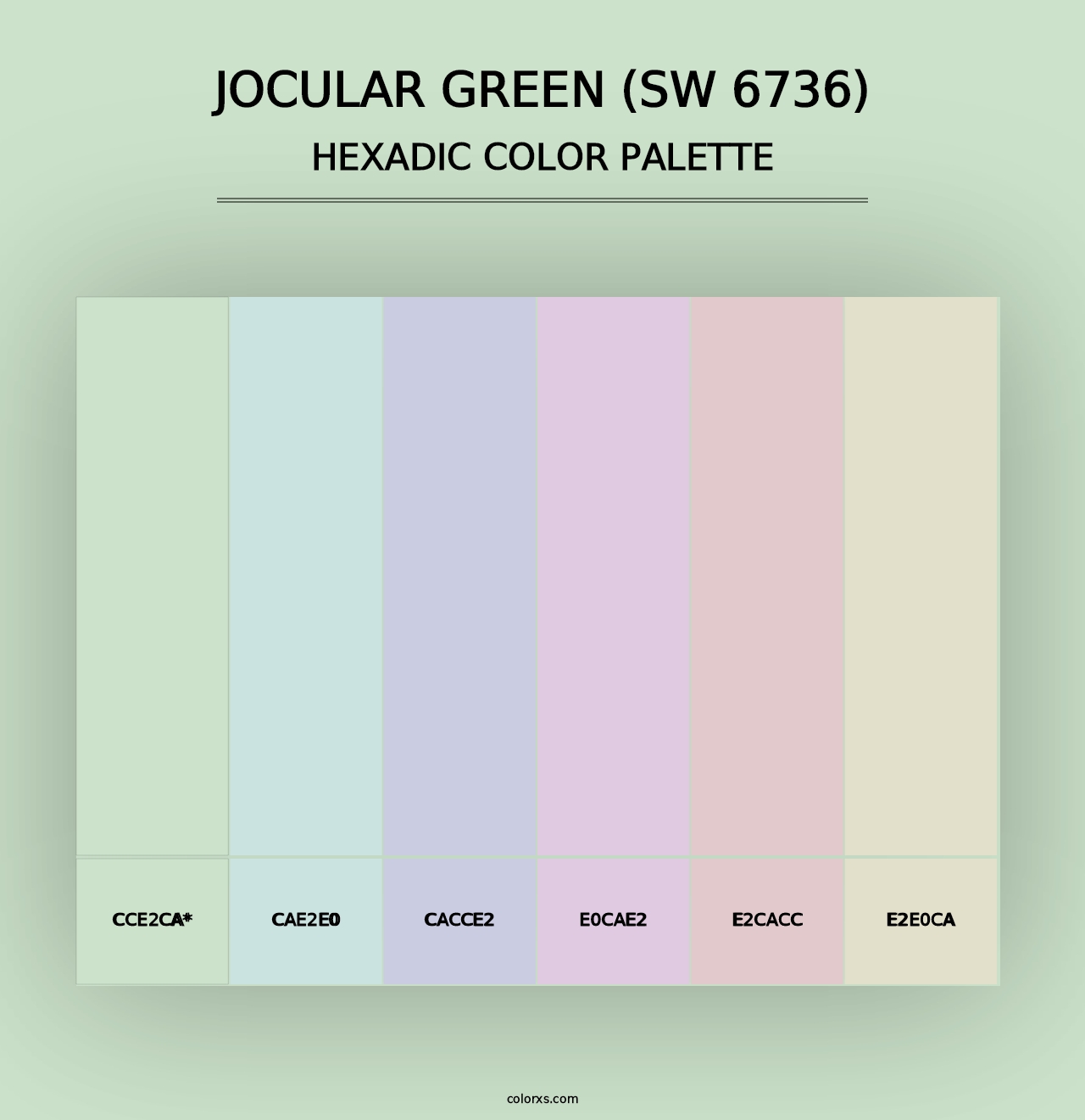 Jocular Green (SW 6736) - Hexadic Color Palette