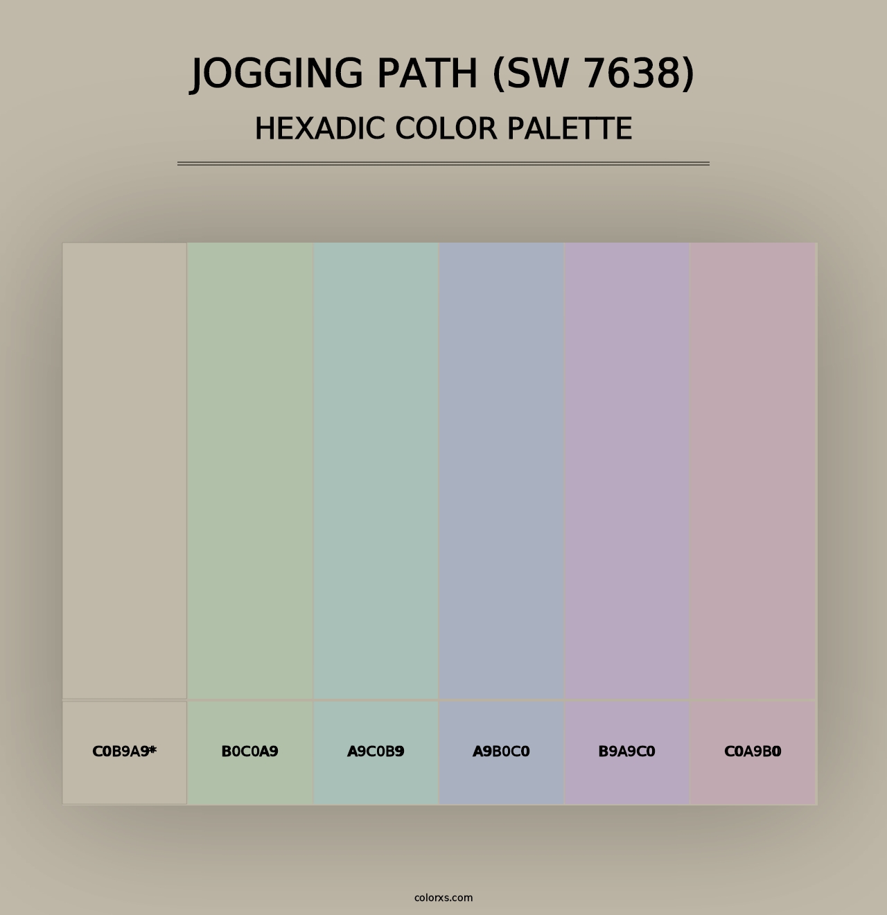 Jogging Path (SW 7638) - Hexadic Color Palette