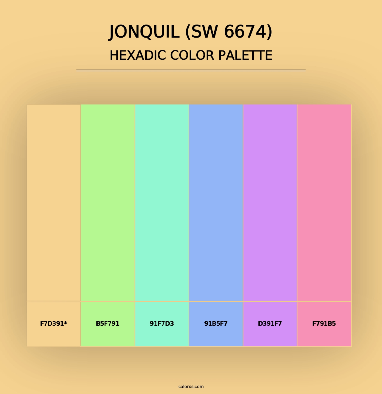 Jonquil (SW 6674) - Hexadic Color Palette