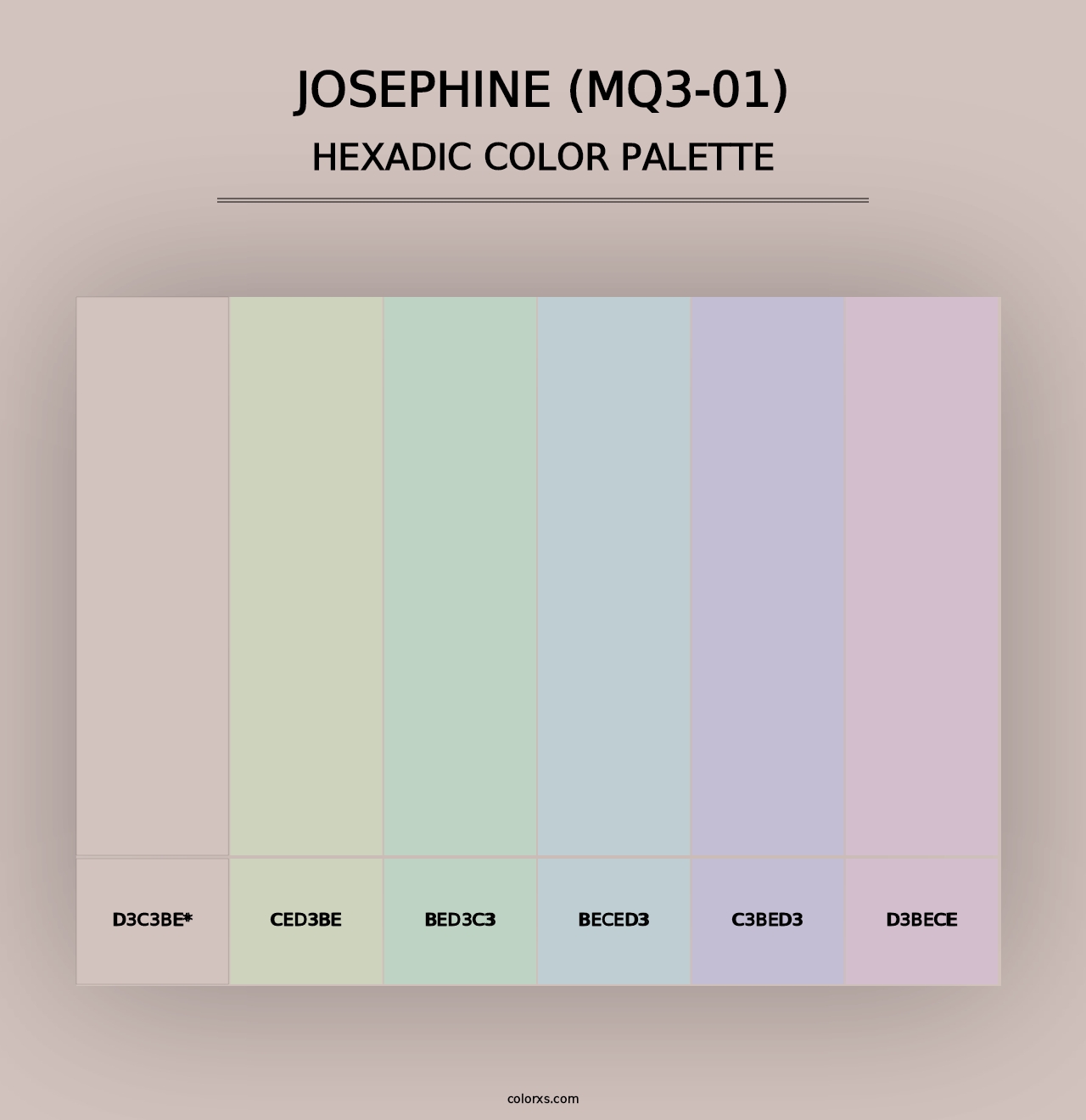 Josephine (MQ3-01) - Hexadic Color Palette