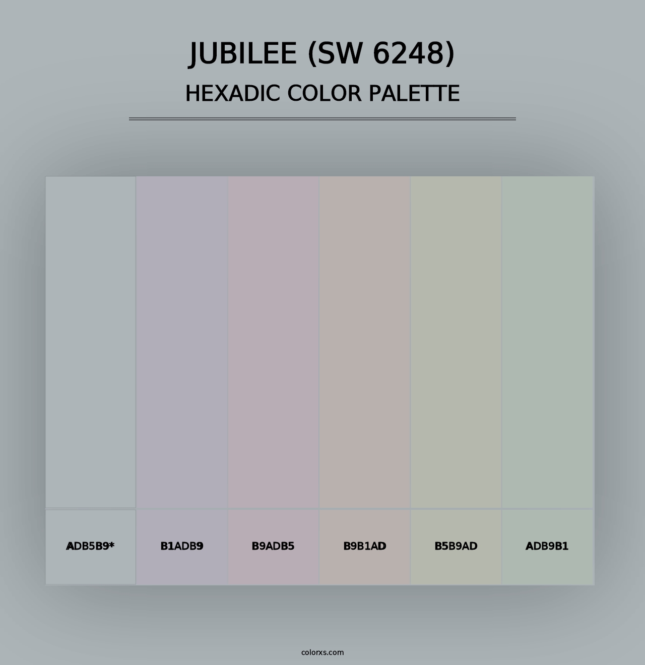 Jubilee (SW 6248) - Hexadic Color Palette