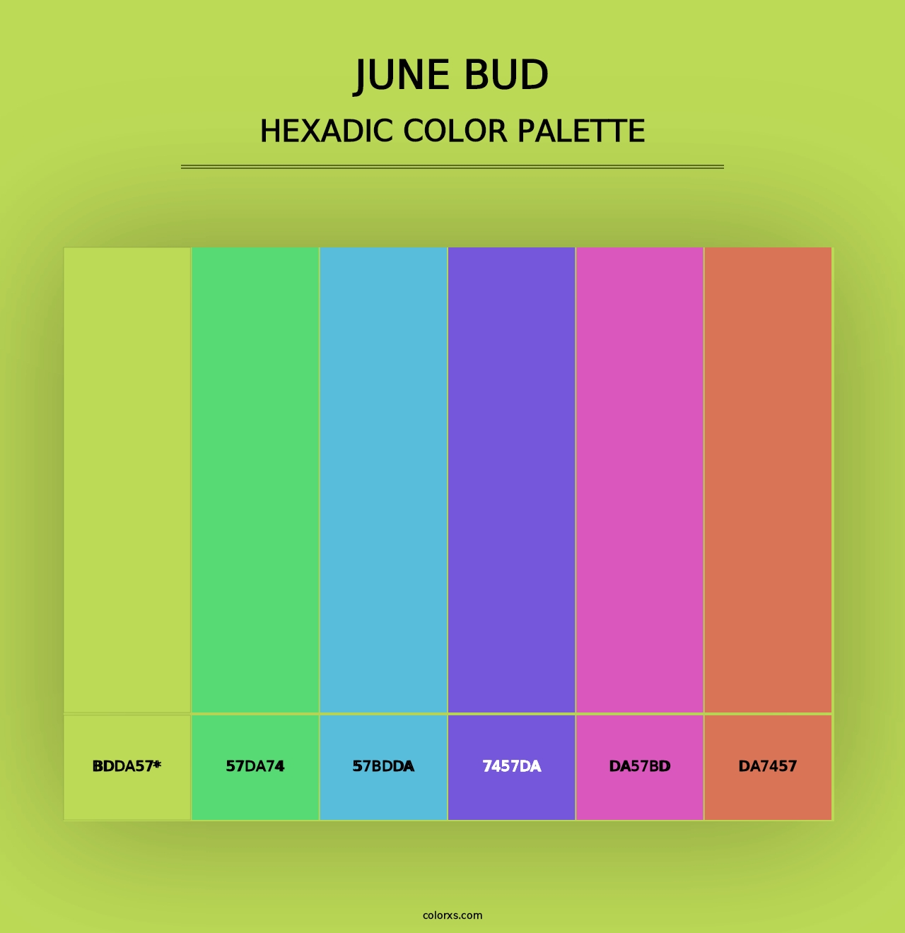 June Bud - Hexadic Color Palette