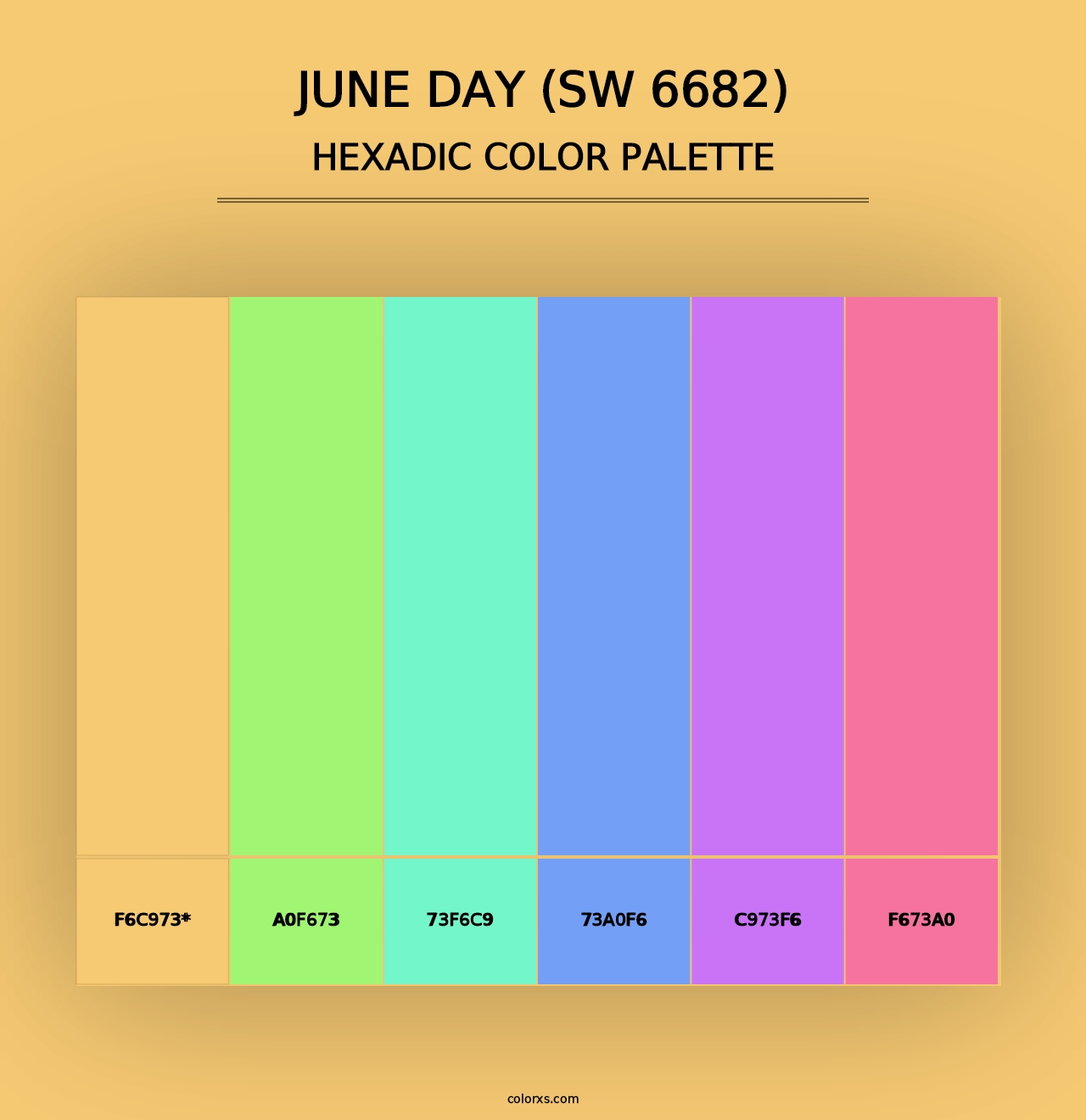 June Day (SW 6682) - Hexadic Color Palette