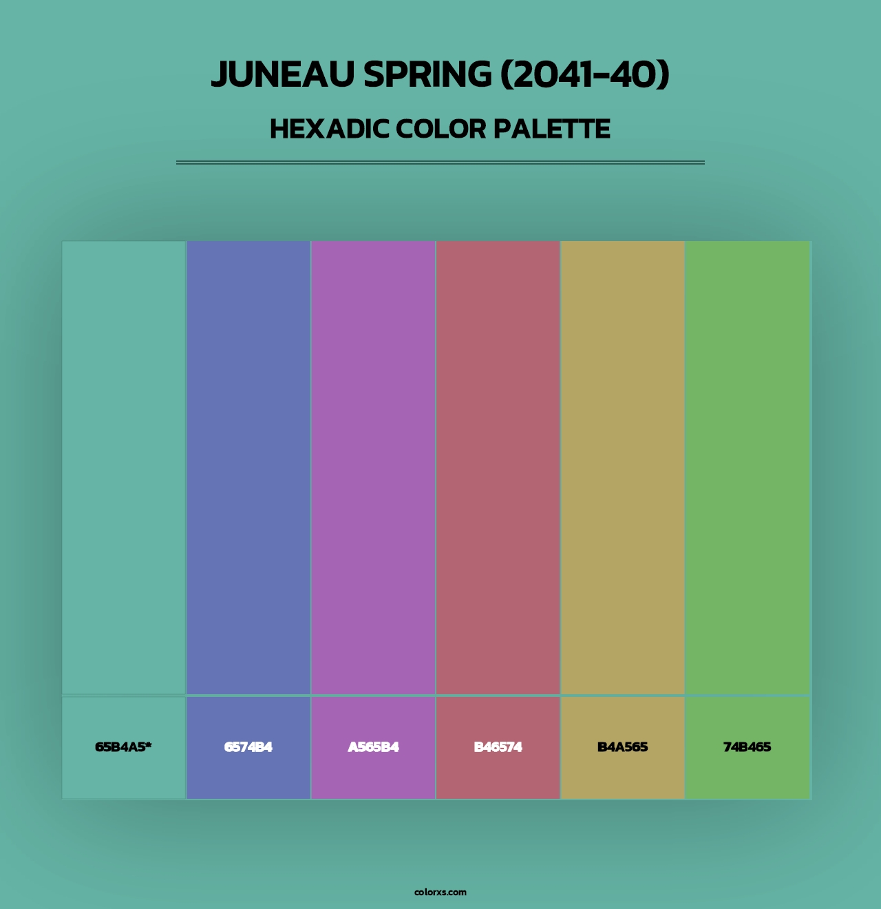 Juneau Spring (2041-40) - Hexadic Color Palette