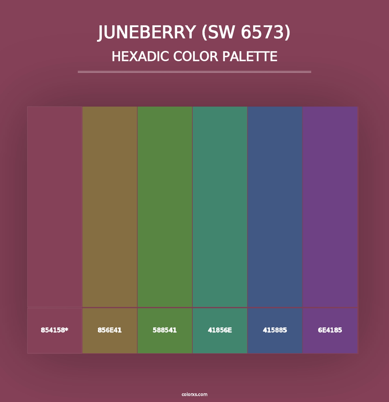 Juneberry (SW 6573) - Hexadic Color Palette