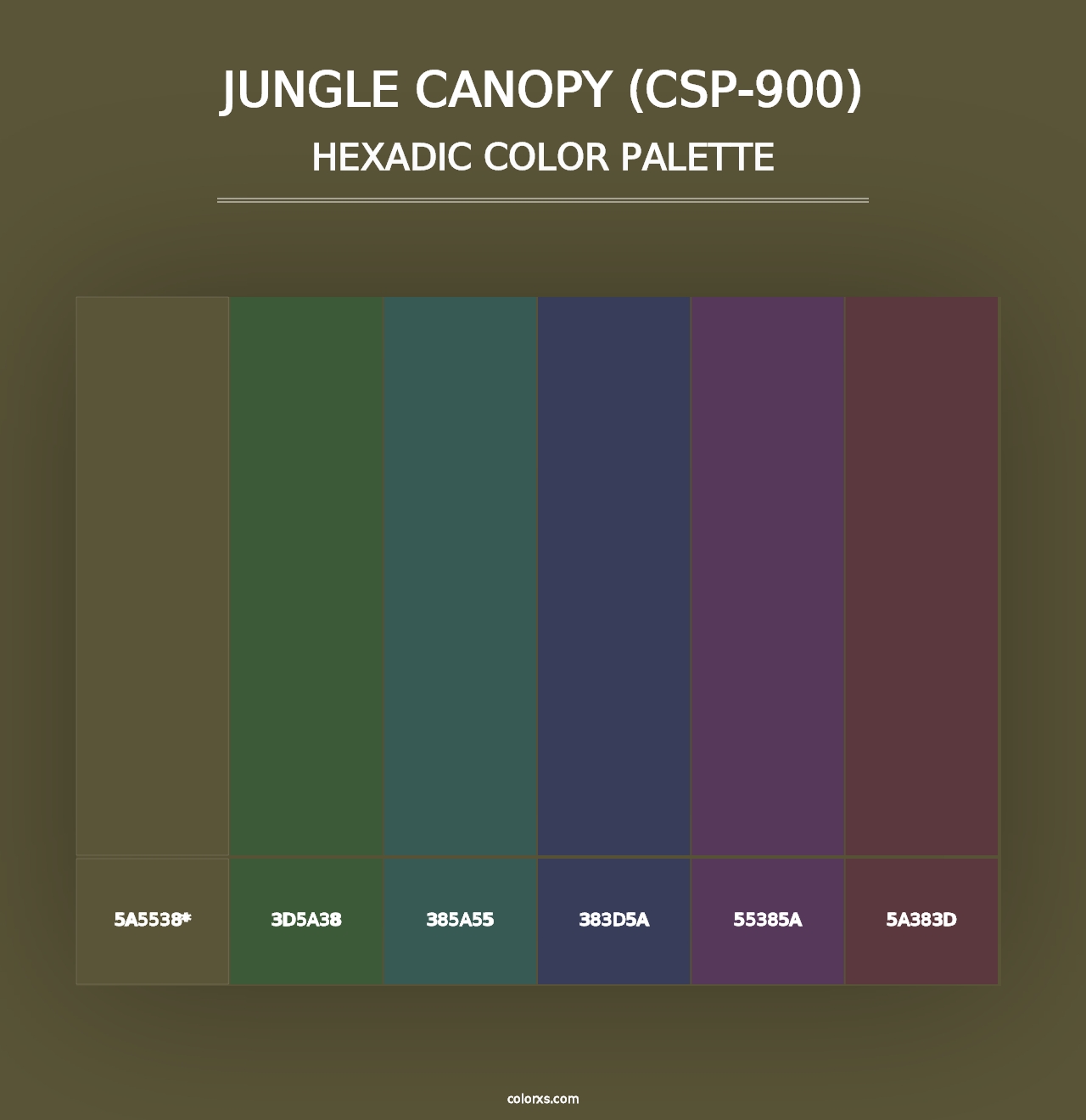 Jungle Canopy (CSP-900) - Hexadic Color Palette