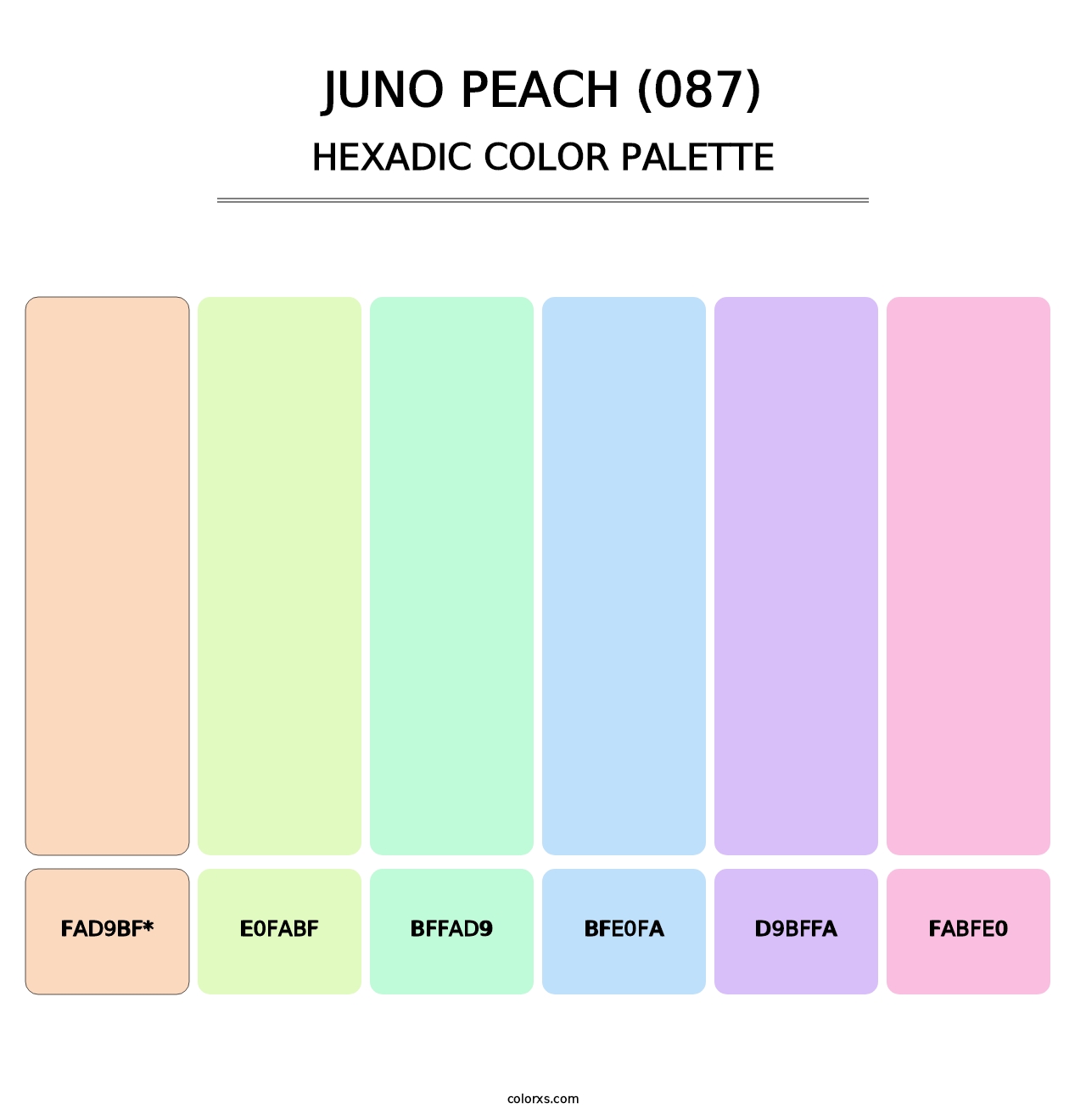 Juno Peach (087) - Hexadic Color Palette