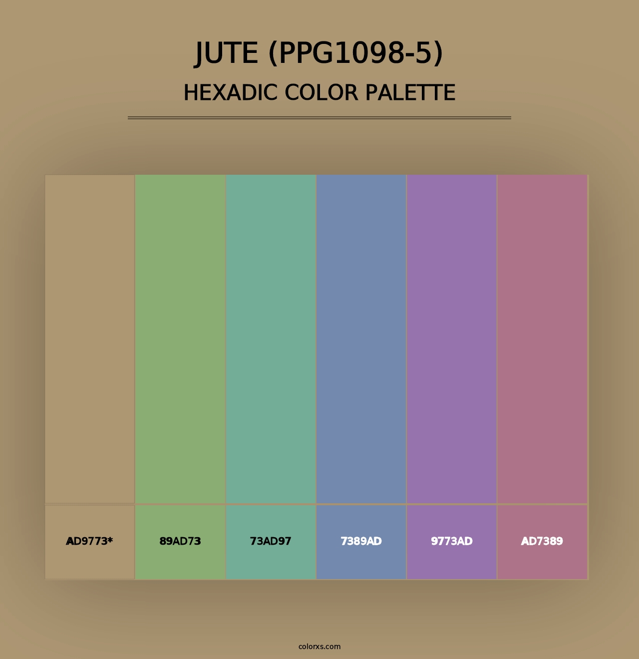 Jute (PPG1098-5) - Hexadic Color Palette