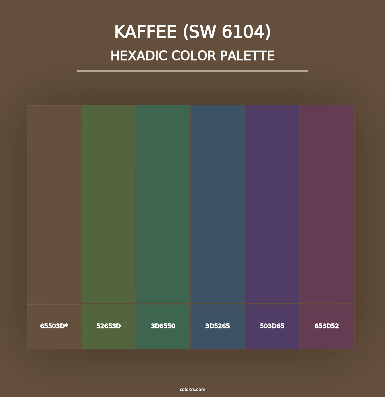 Kaffee (SW 6104) - Hexadic Color Palette