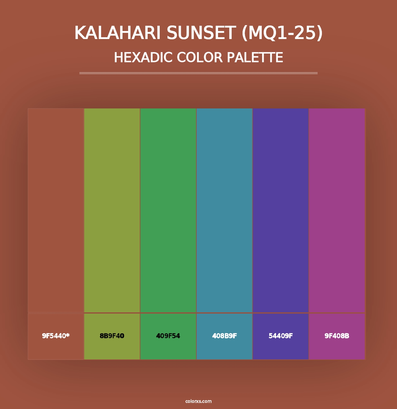 Kalahari Sunset (MQ1-25) - Hexadic Color Palette