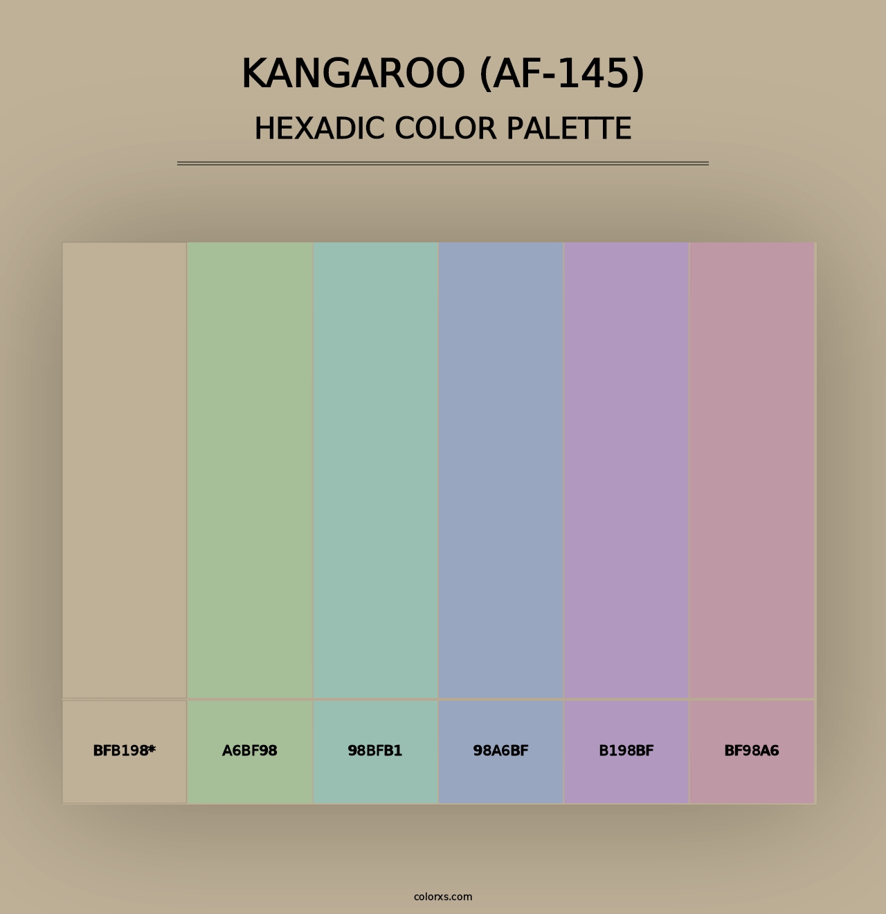 Kangaroo (AF-145) - Hexadic Color Palette