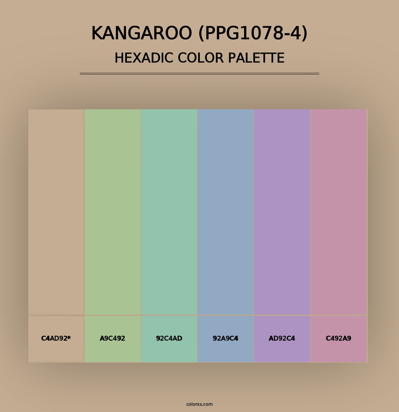 Kangaroo (PPG1078-4) - Hexadic Color Palette