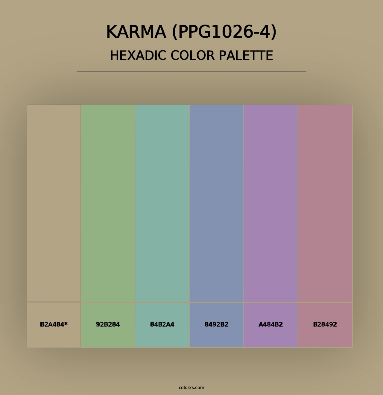 Karma (PPG1026-4) - Hexadic Color Palette