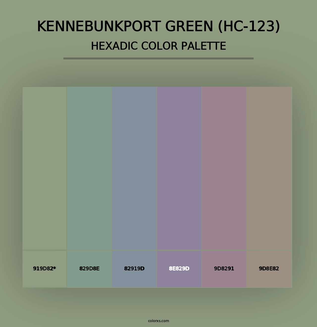 Kennebunkport Green (HC-123) - Hexadic Color Palette