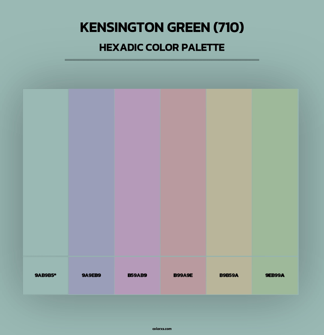 Kensington Green (710) - Hexadic Color Palette