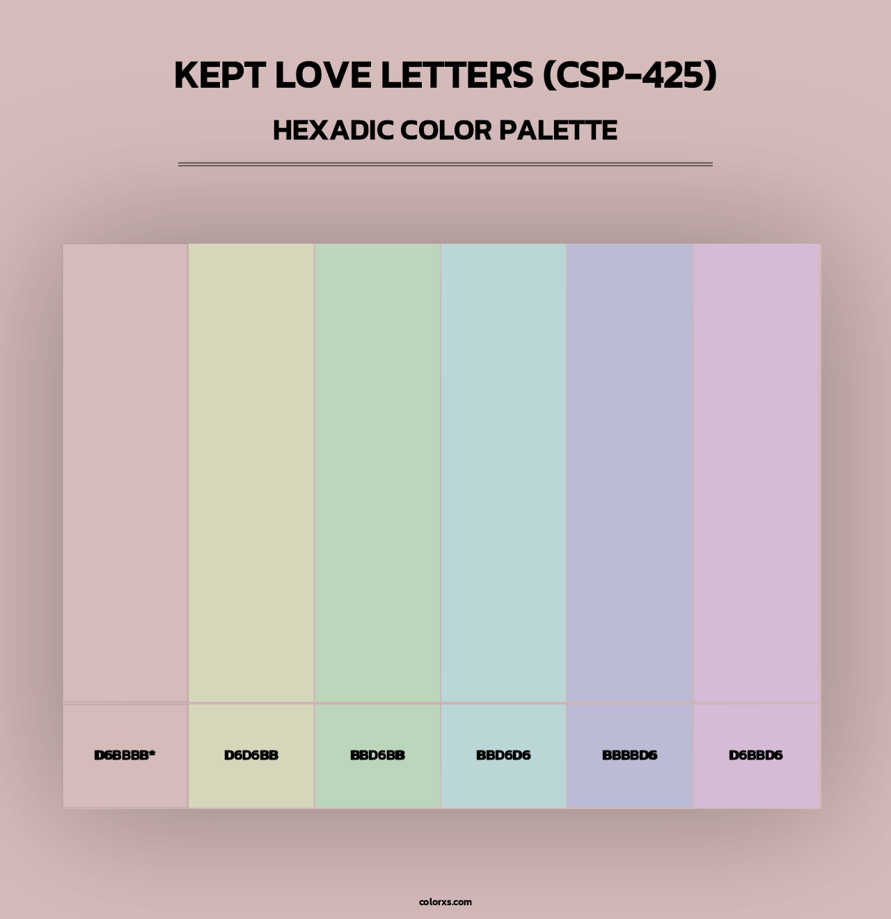 Kept Love Letters (CSP-425) - Hexadic Color Palette