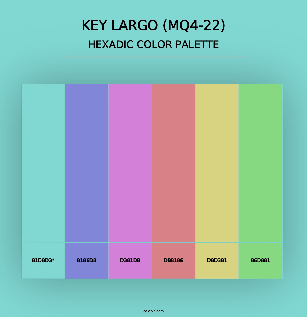 Key Largo (MQ4-22) - Hexadic Color Palette