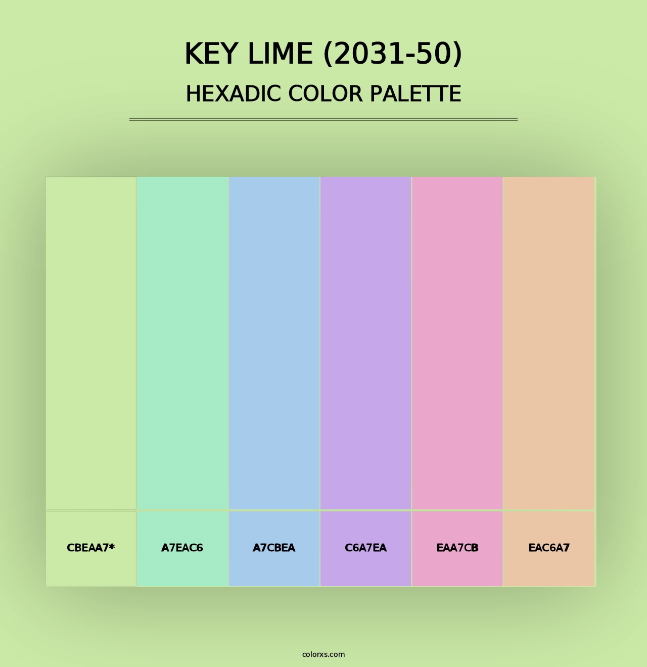 Key Lime (2031-50) - Hexadic Color Palette