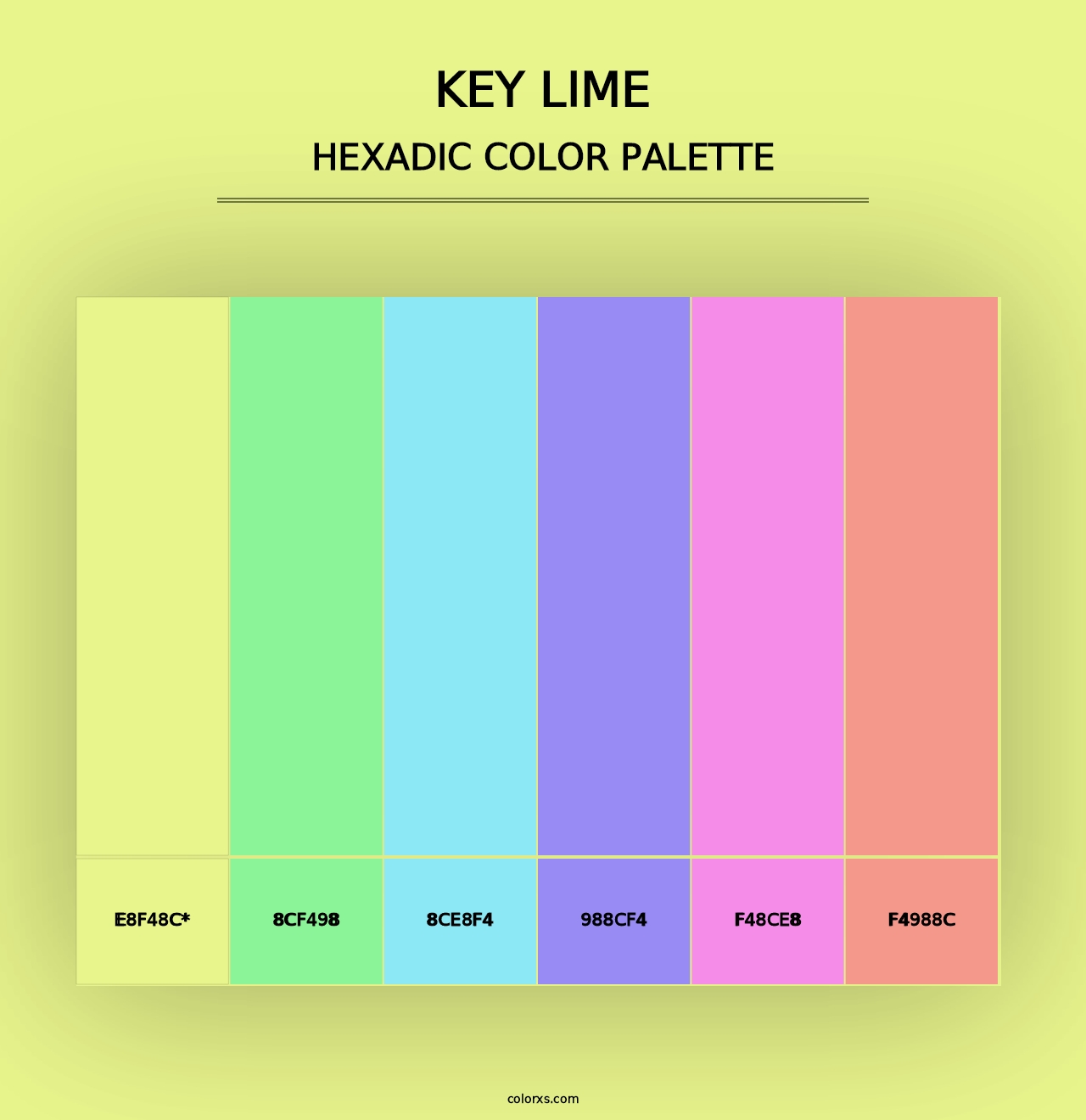 Key Lime - Hexadic Color Palette